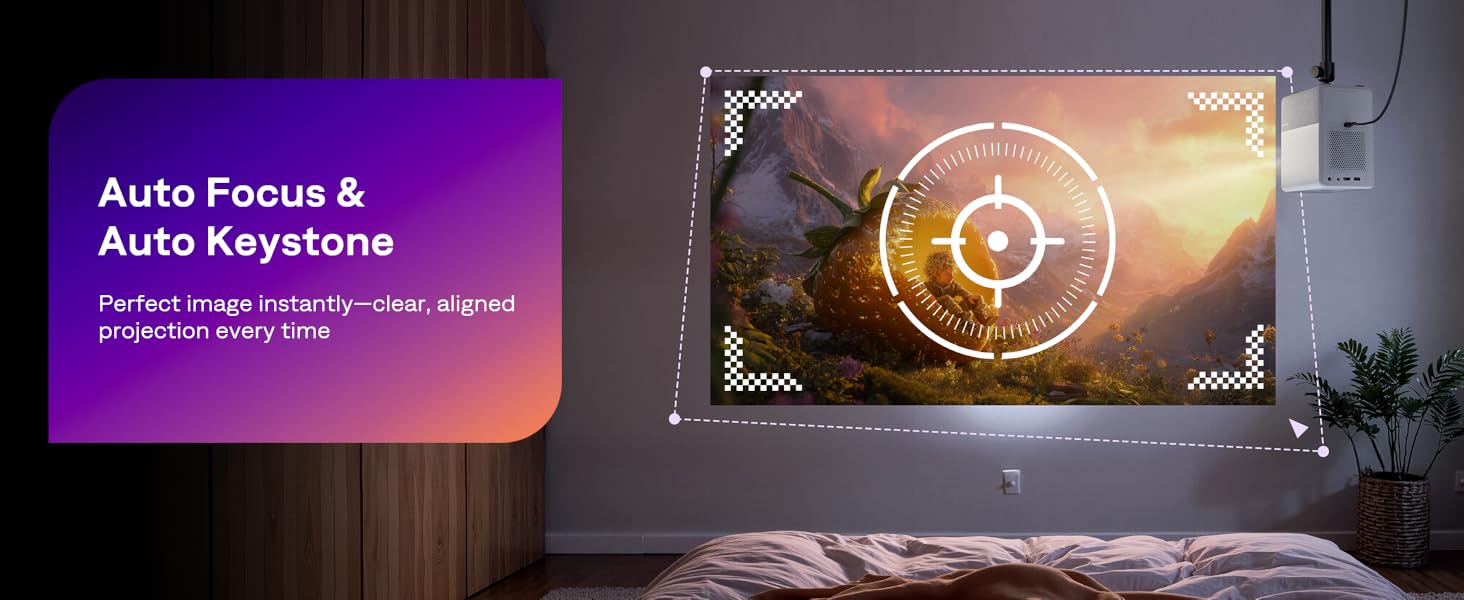 Aurzen EAZZE D1R Cube Roku TV Smart Projector
