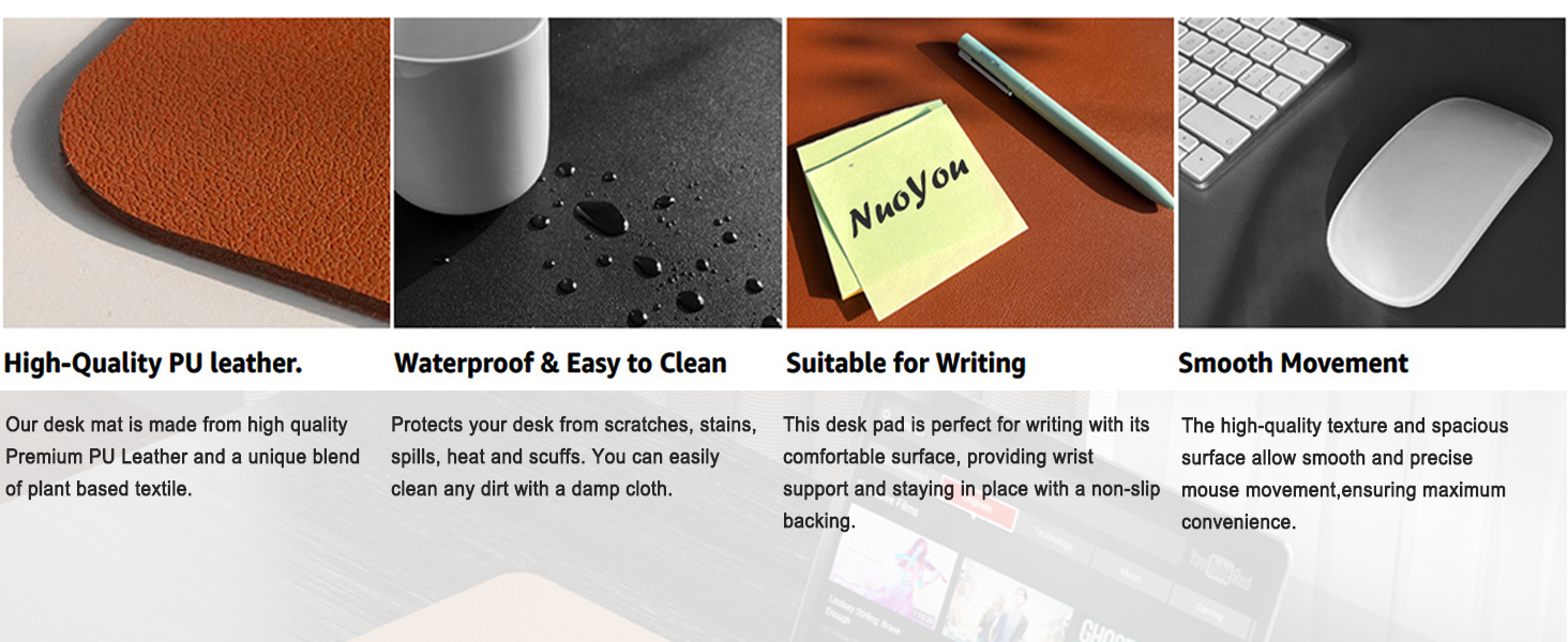 NUOYOU leather desk pad Large mouse pad