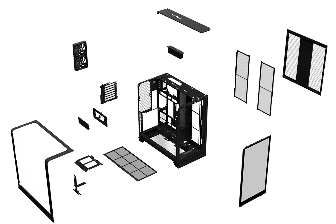 Thermaltake View 390 TG Computer Case- Black 