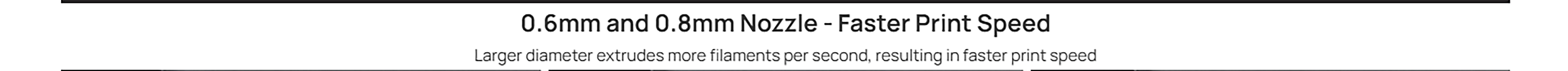 0.6mm and 0.8mm Nozzle - Faster Print Speed