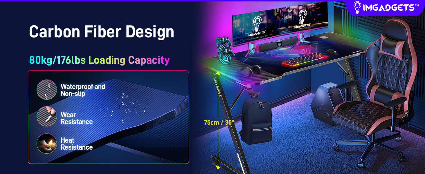 Gaming Desk with LED