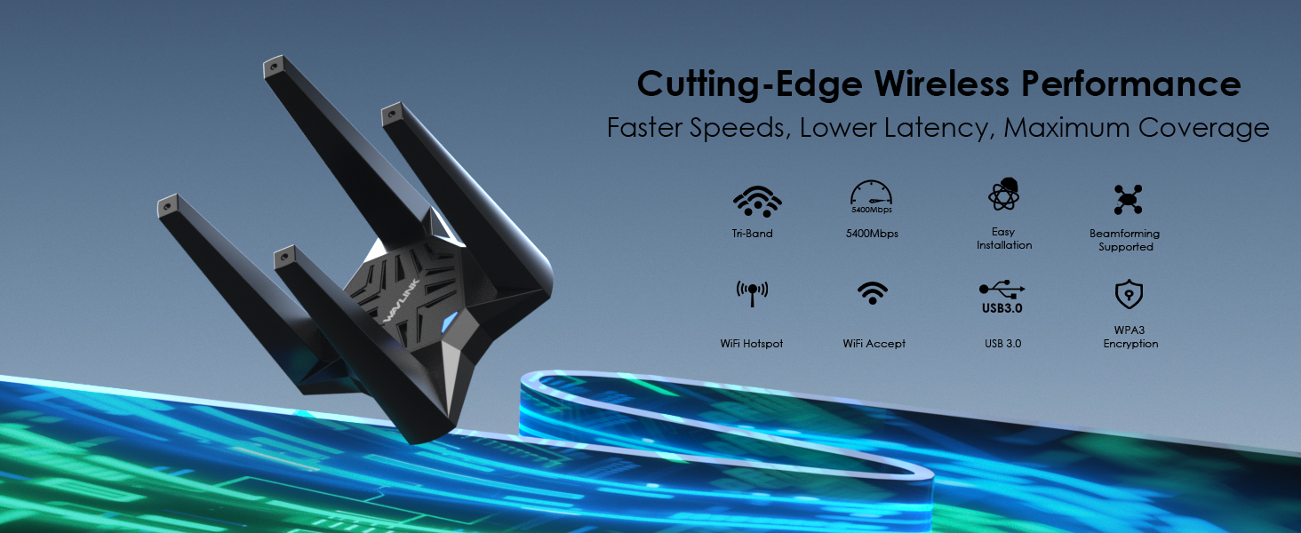 WAVLINK WL-WN693X2F AX5400 USB WiFi 6E Adapter 