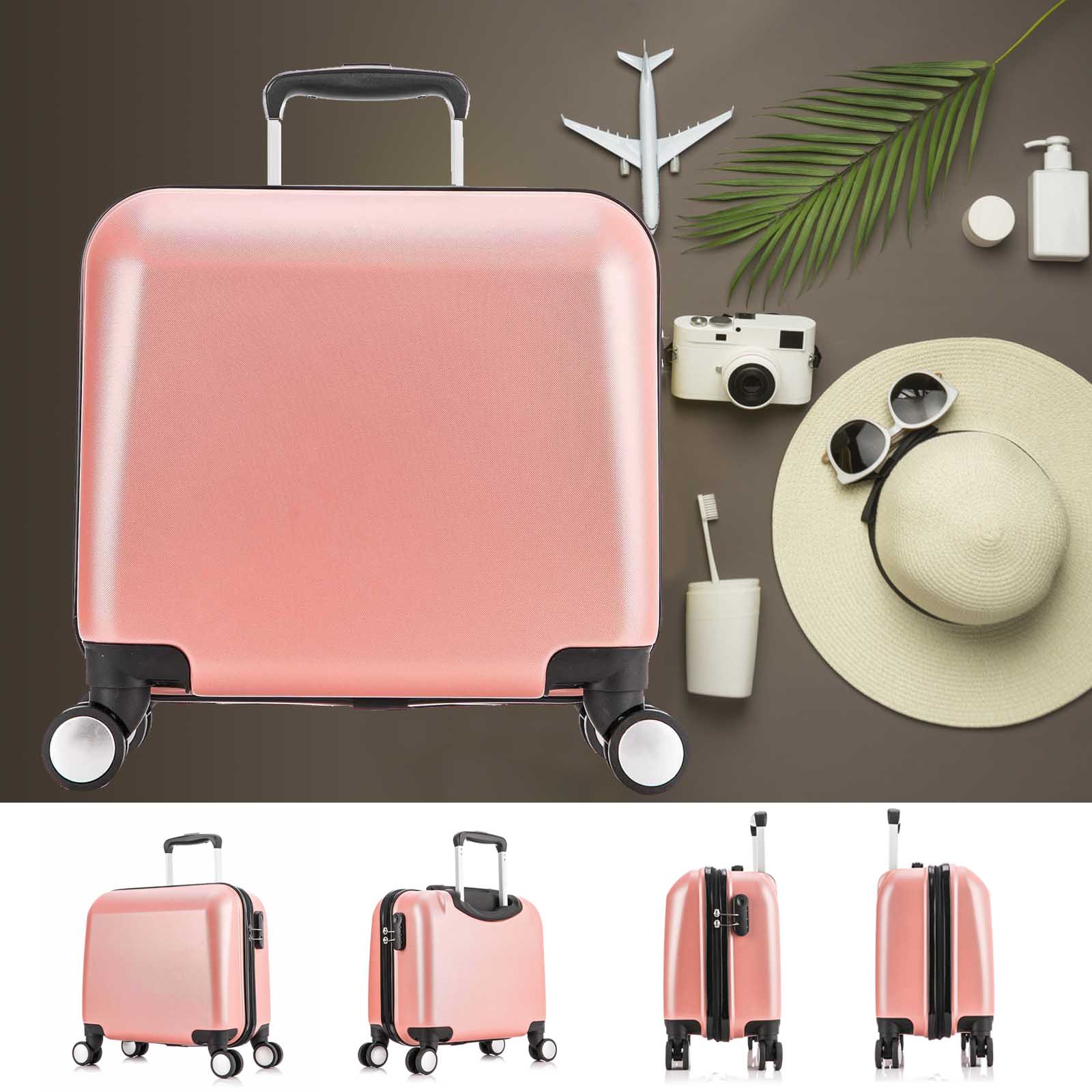 18'' Underseat Luggage with Multi-directional Spinner Wheels ...