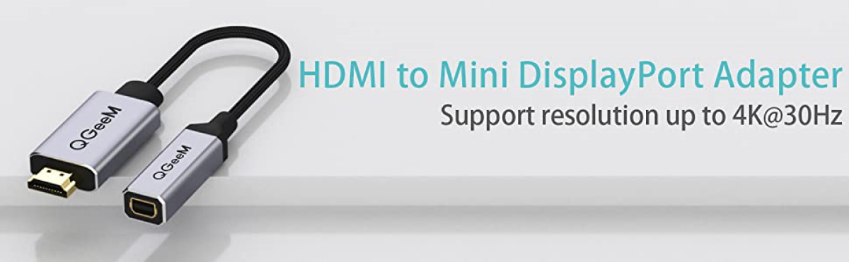 QGeeM – câble adaptateur HDMI vers Mini DisplayPort, 4K x 2K, Mini