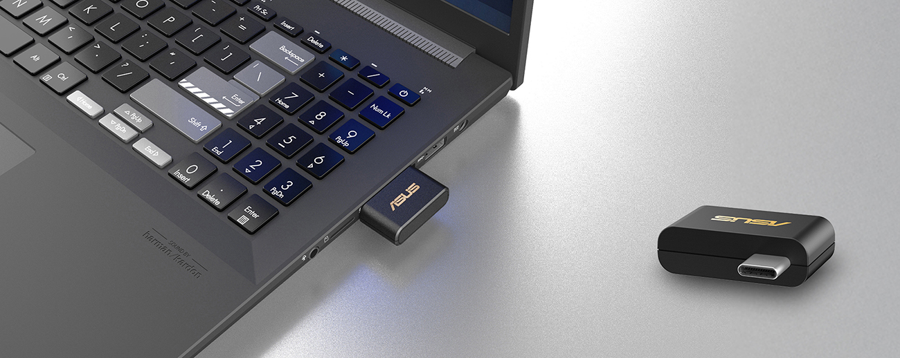 ASUS USB-BE93 Mini Tri-band BE6500 Wi-Fi 7 Mini USB Adapter
