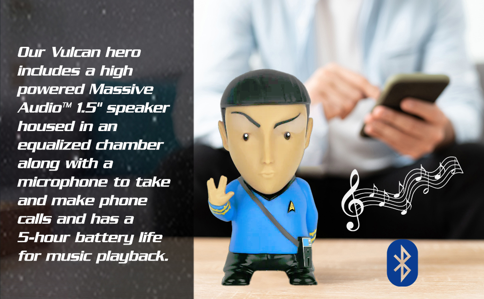 Fametek STSPK Star Trek Babblers Mr. Spock Talking Bluetooth Figure Speaker