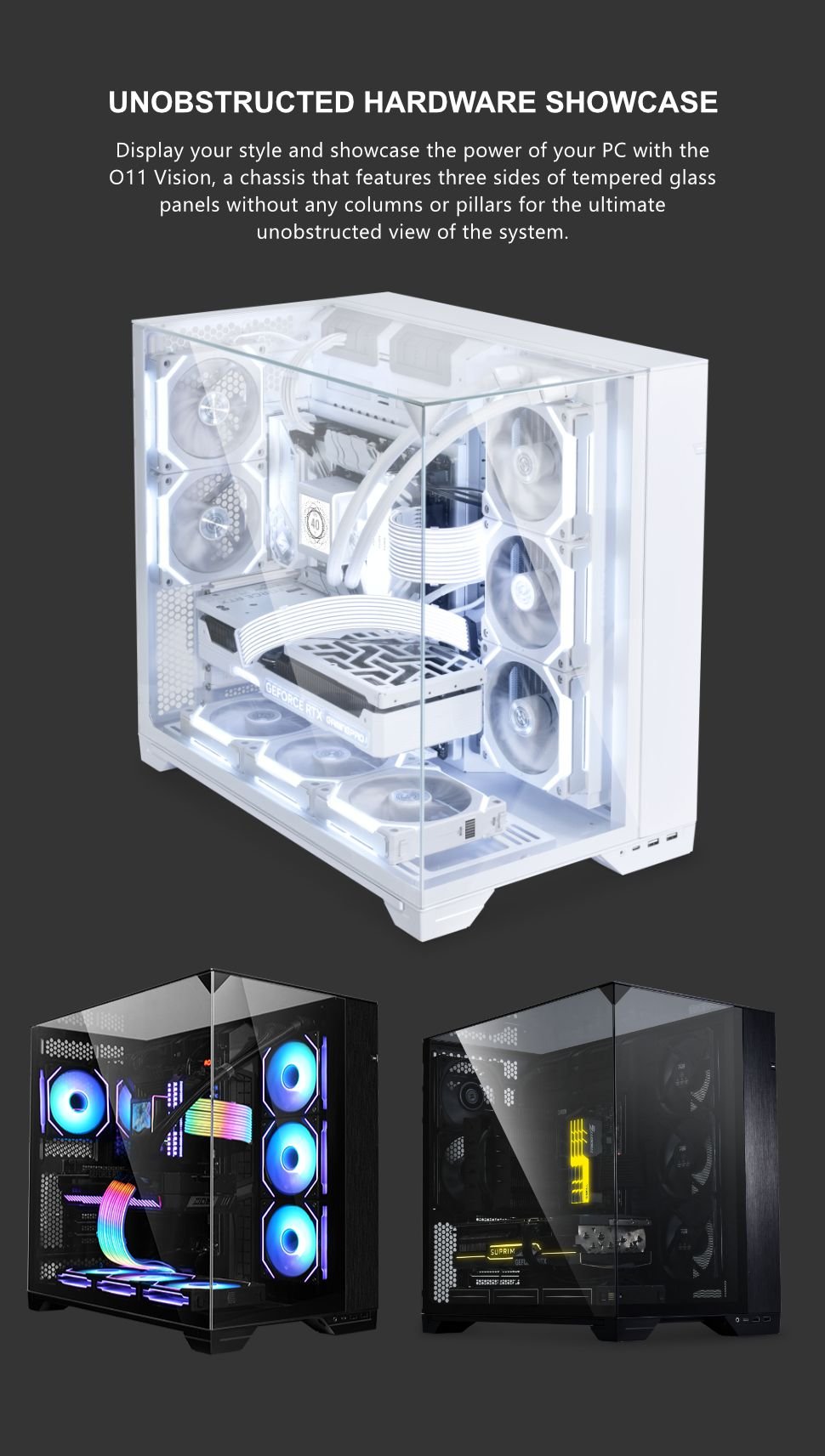 Lian Li and PC Master Race teamed up to launch the O11 Vision PC case with  3-sided tempered glass 