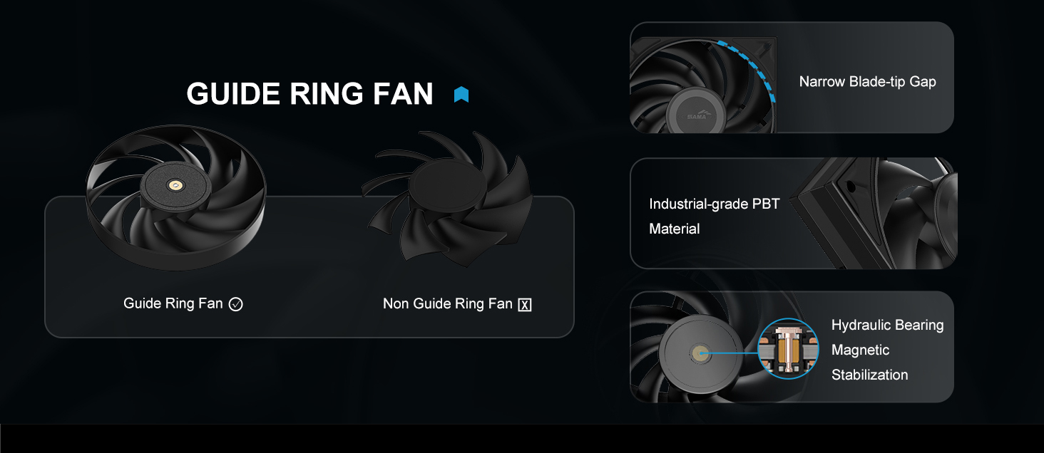 SAMA A40 Single-Tower CPU Air Cooler Black