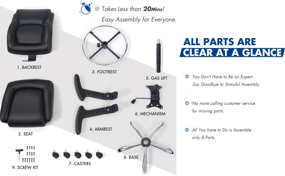 Assembly - Drafting Chair - Office Chair - Drafting Stool