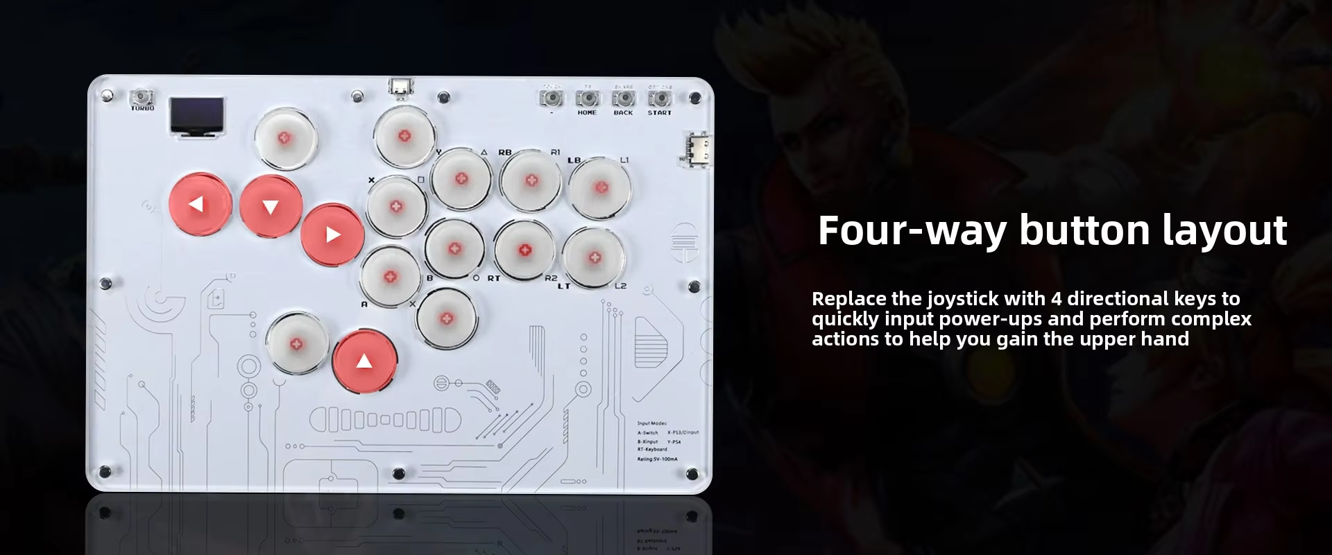Four-Way Button Layout