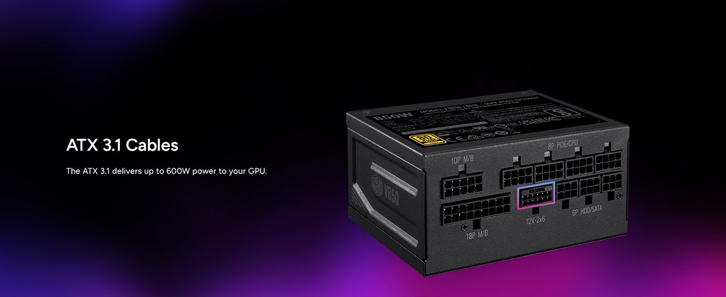 Cooler Master V850 SFX Gold Full Modular Power Supply Black