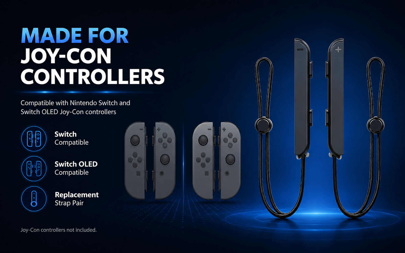 Joy-Con Compatible Wrist Strap, Nintendo Switch Accessories
