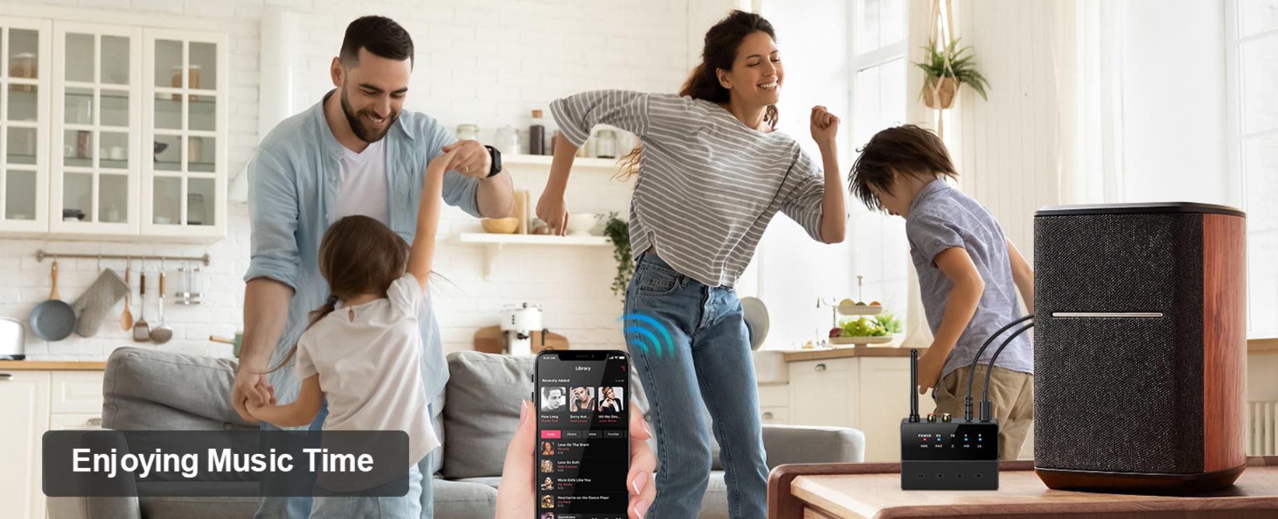 It needs to be pluged in. It doesn't include the adapter.