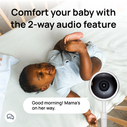 Luna Baby Eye Smart Monitor & Floor Stand - No Wearables, Tracks Breathing & Sleep, Cry Detection, Night Vision