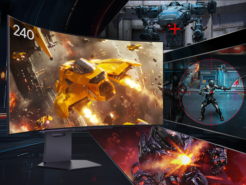 LG UltraGear 45GX900A-B HDR400 USB-C OLED Curved Gaming Computer Monitor