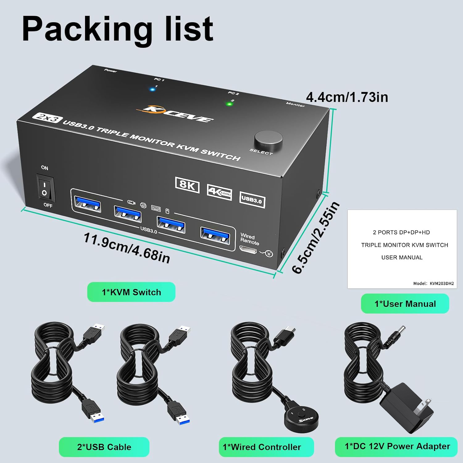 Among the 3 monitors, you can choose mirror mode or extension mode according to your needs. Mirror m