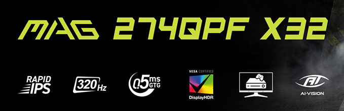 MSI MAG 274QPF X32 Gaming Monitor