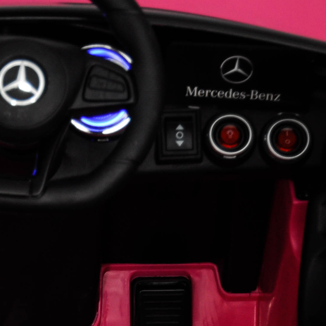 start button, forward/backward switch and light switch