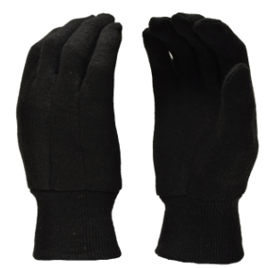 G & FHeavy Weight 9oz Cotton Brown Jersey Work Gloves, These Clute pattern Black Cotton Jersey work