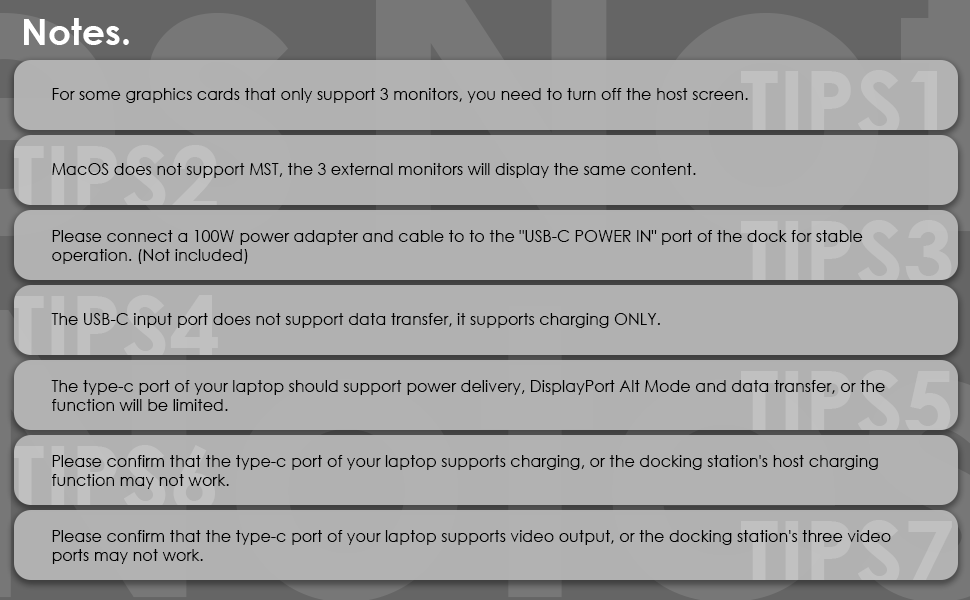 Triple display docking station