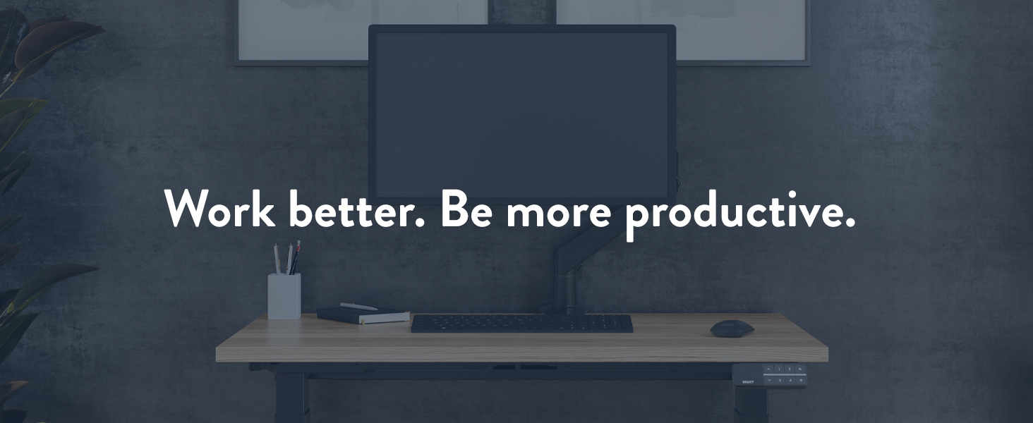 mini standing desk, small sit stand desk, hardwood standing desk, compact desk, height adjustable