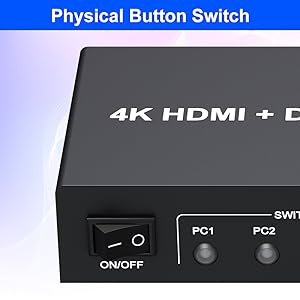 Switch by Panel button Push-button design allows for one-touch switching using a button on the KVM S