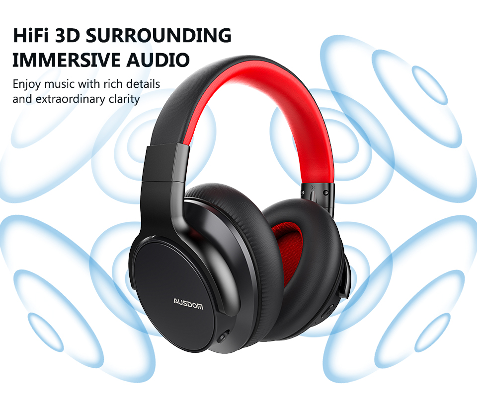 AUSDOM E7 Bluetooth Noise Cancelling Wireless Headset