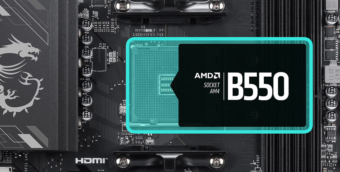 MSI B550M GAMING PLUS WIFI6E AM4 AMD B550 Micro ATX Motherboard