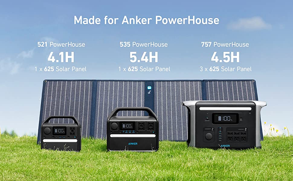 Anker 625 Solar Panel with Adjustable Kickstand, 100W Portable