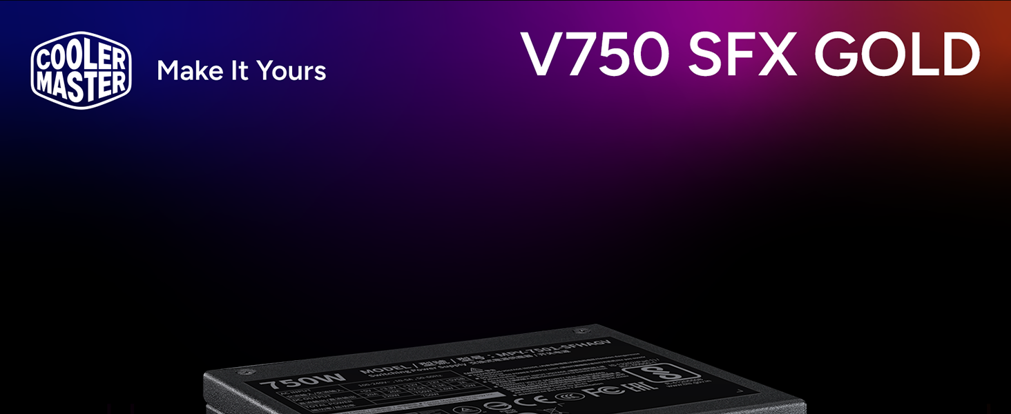 Cooler Master V750 SFX Gold 750W Fully Modular Power Supply Black