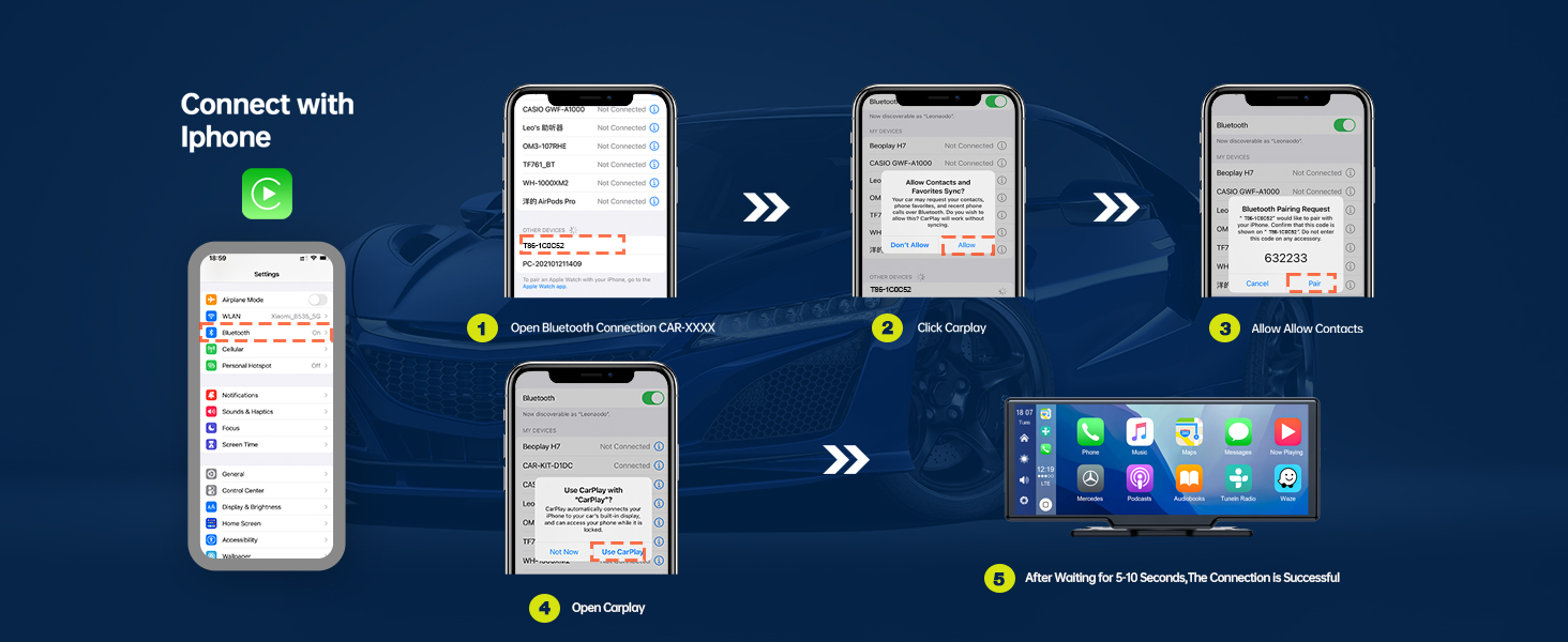 connect to iPhone Carplay