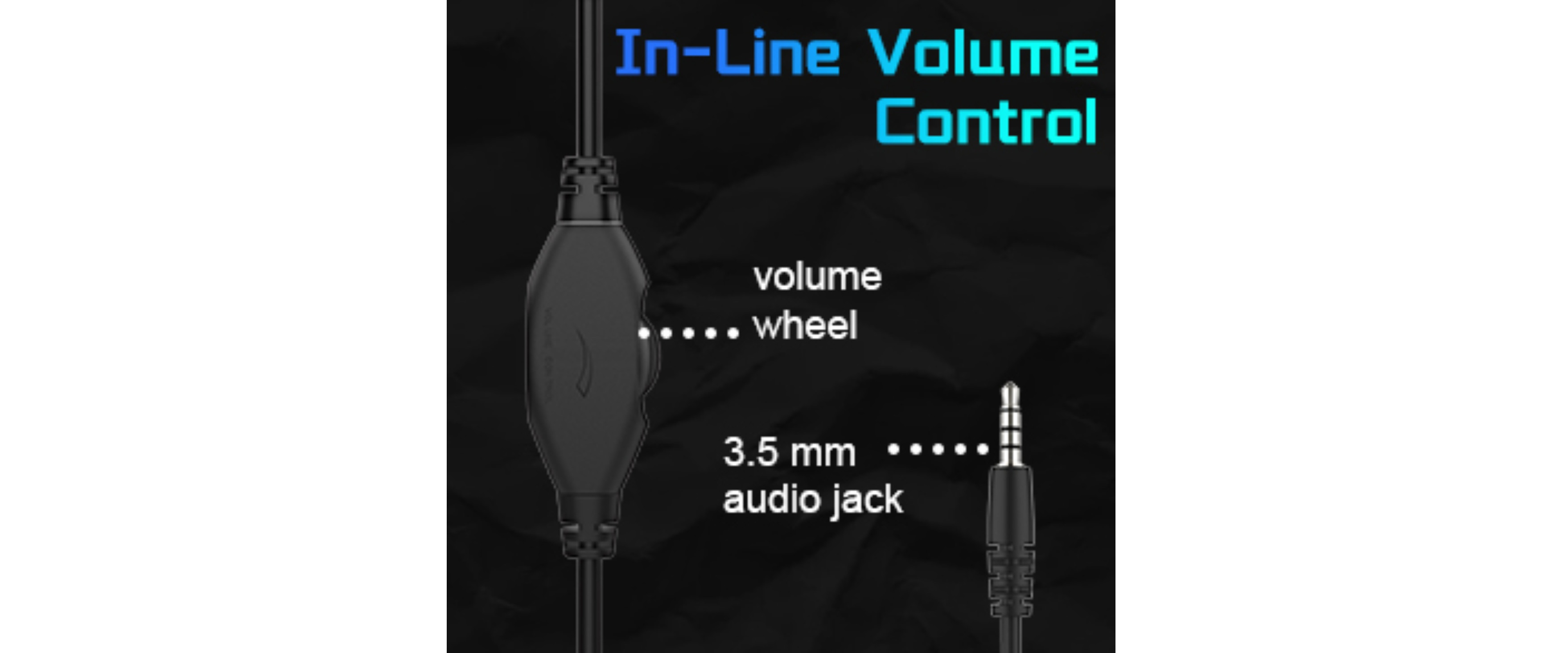 Anivia A9 headset, in-line volume control, 3.5mm audio jack