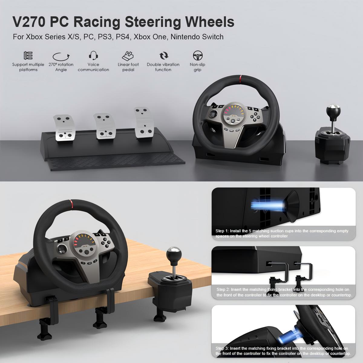 V270 PC Racing Steering Wheels