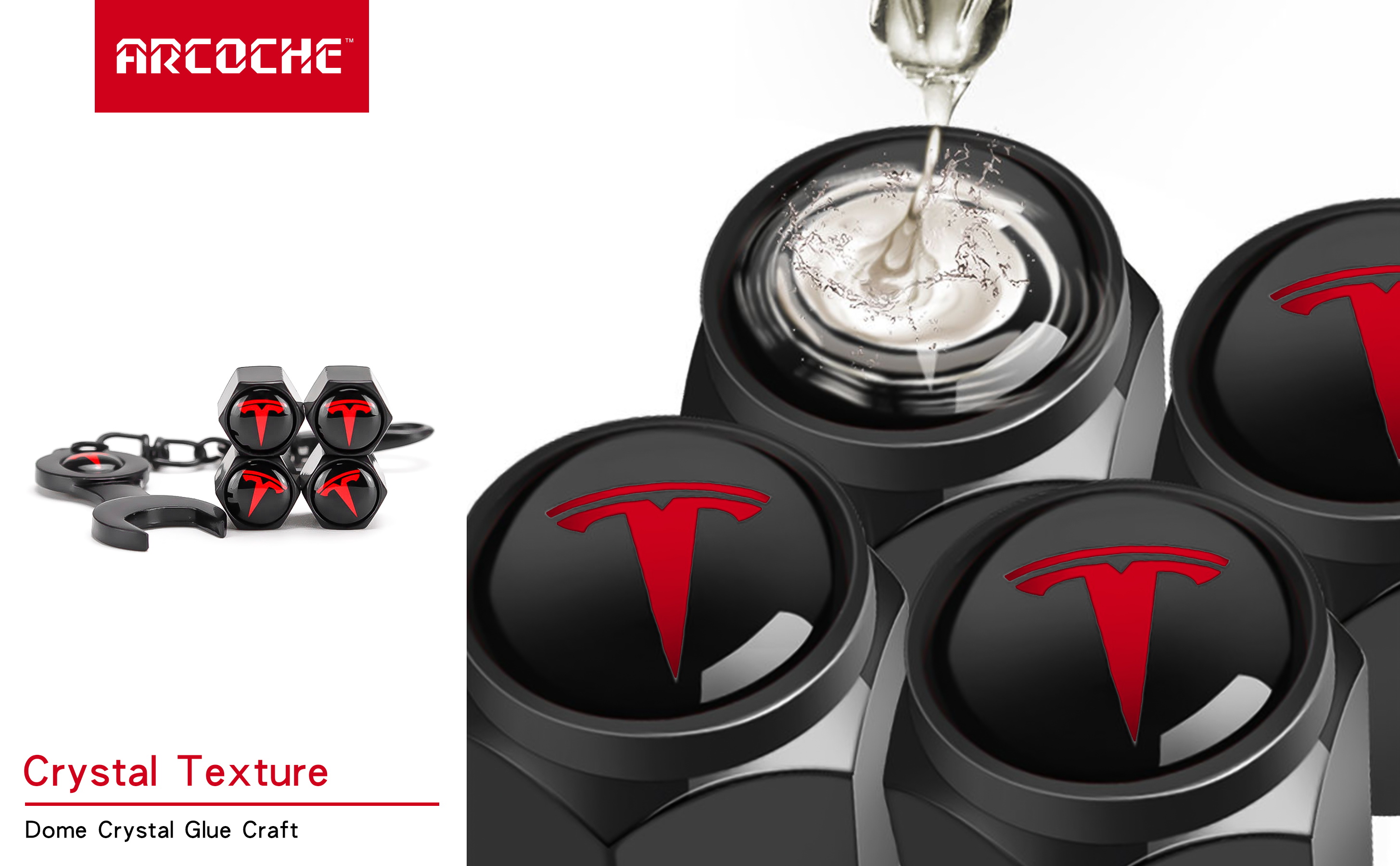 Tire Valve Stem Caps for Tesla Model 3/Y/S/X