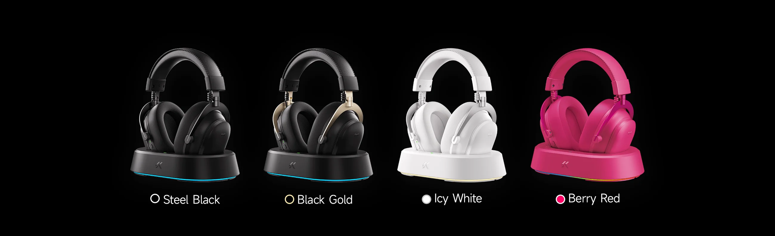 MCHOSE V9 Turbo Wireless Gaming Headset with RGB Magnetic Charging Base Station