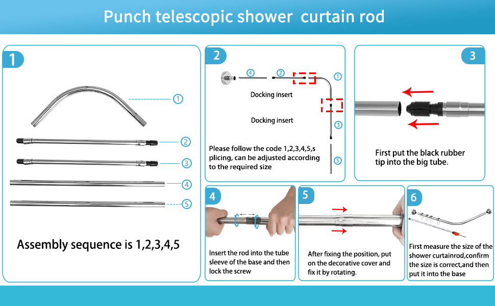 L shower curtain rod