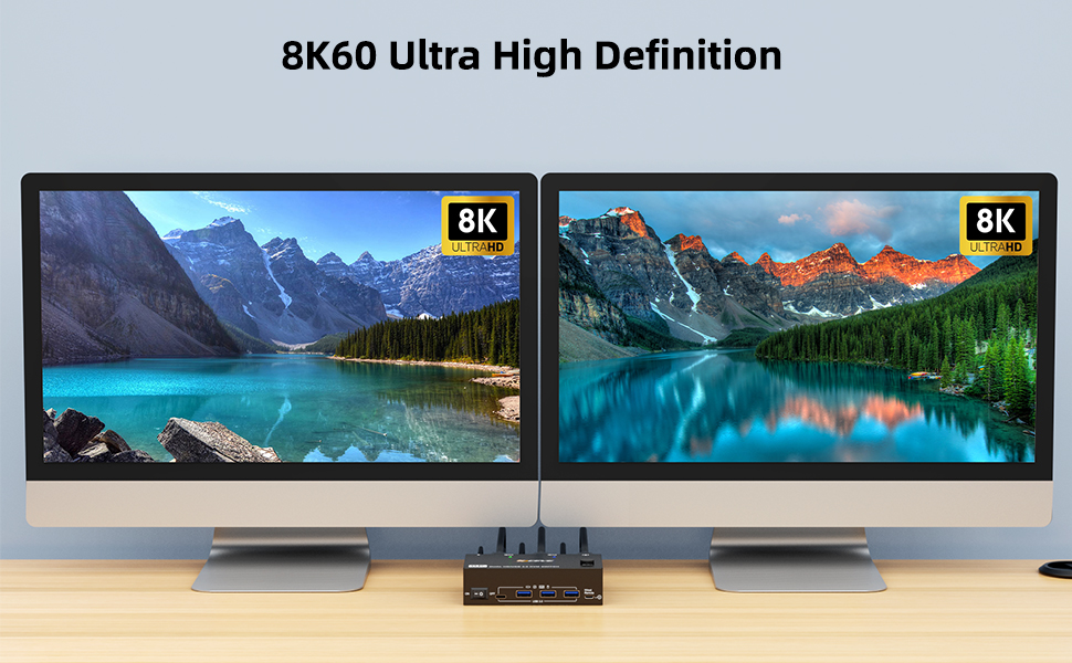 Easy set up for HDMI devices, 2 HDMI ports are requird for each computer