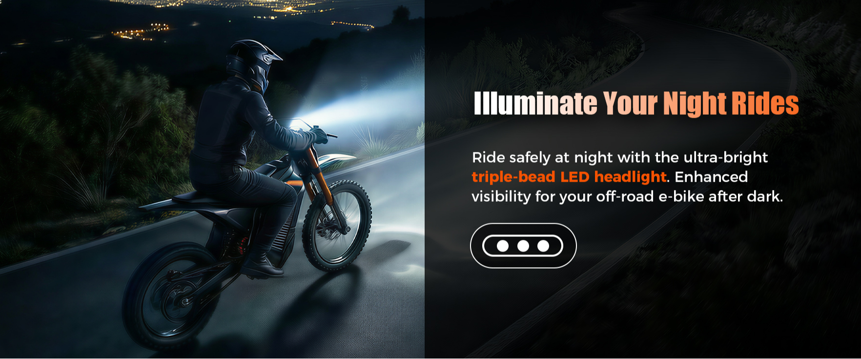 MEGAWHEELS D2 Pro dirt bike headlight