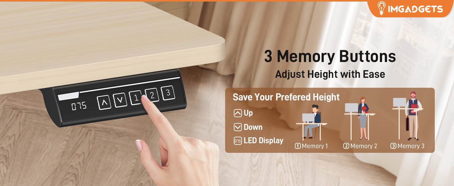 Adjustable Electric Desk 40"