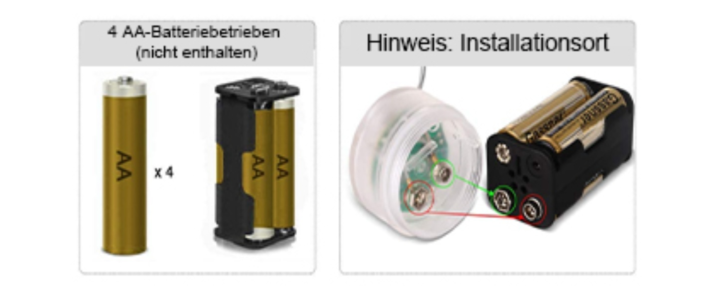 Battery operated string lights, 4 AA batteries, IP65 battery box, battery case