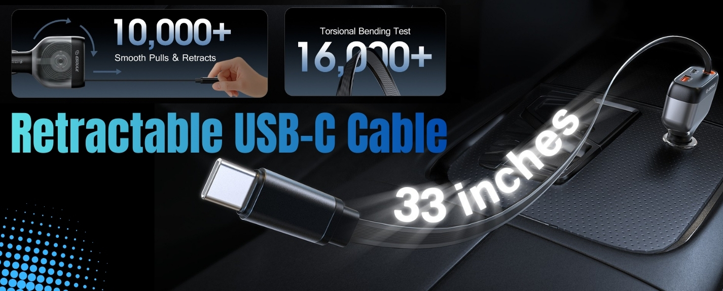 retractable usb-c charger