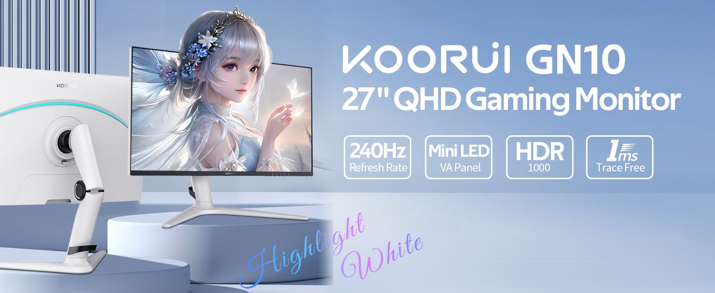  KOORUI 27 inch Gaming Monitor - WQHD (2560x1440