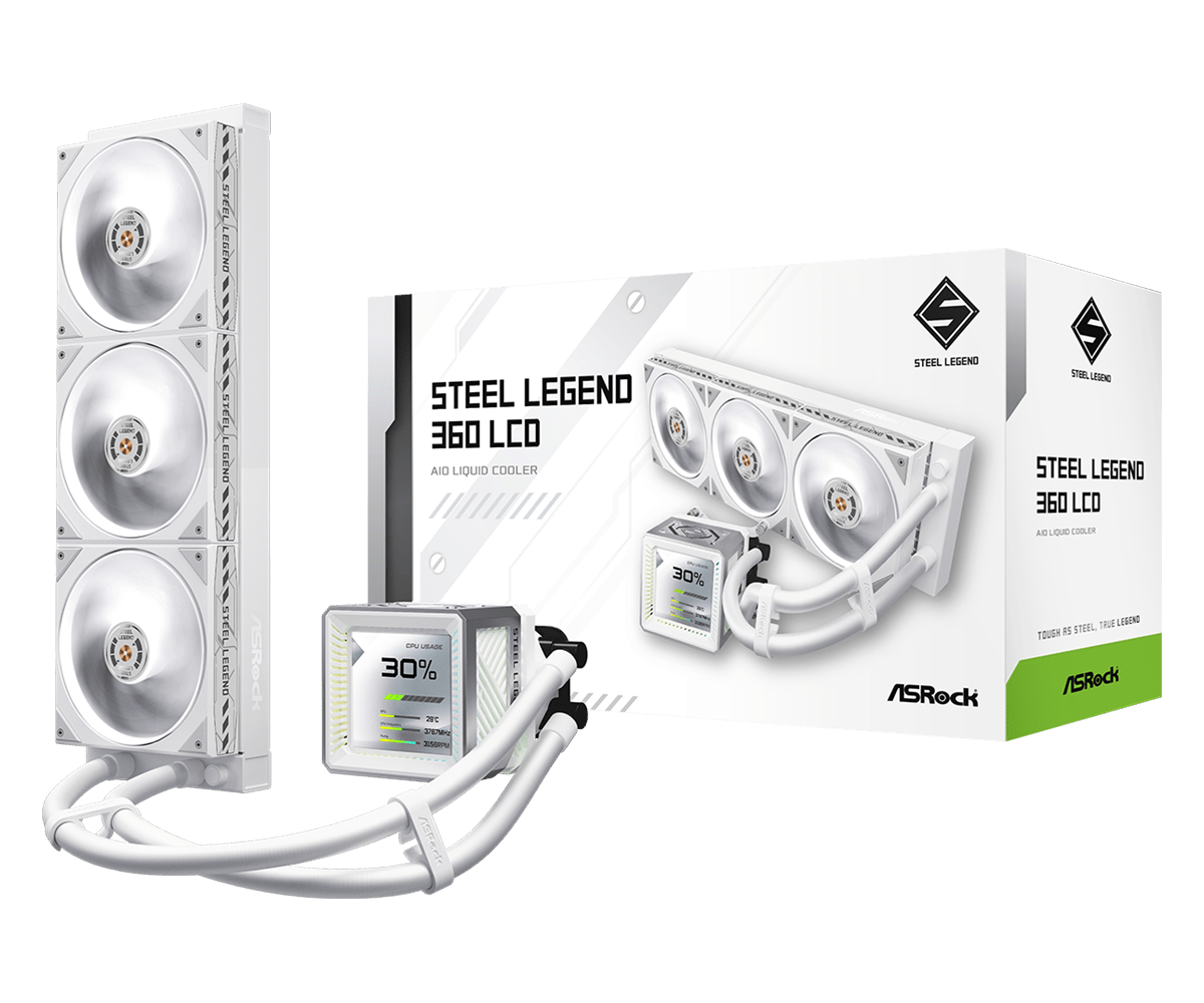ASRock Steel Legend 360 LCD AIO Liquid Cooler