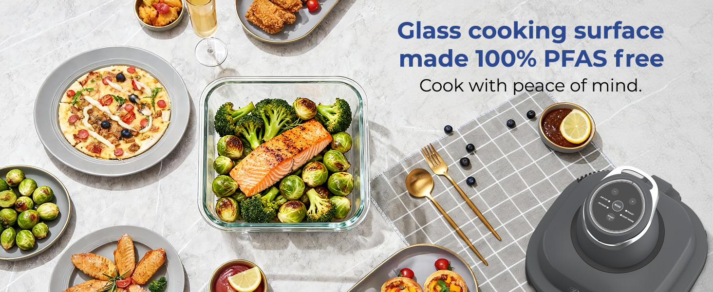 Rosewill 4.7QT Transparent Glass Cooking Pot with Storage Lid