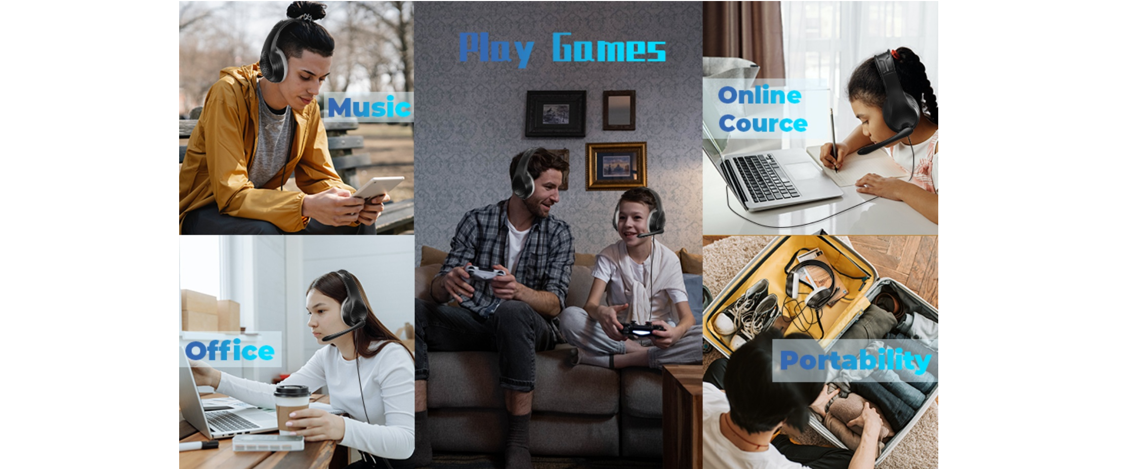 Multi-scene use, gaming, music, office, online class