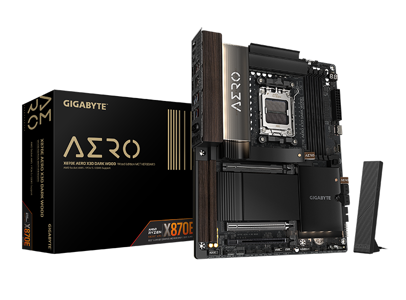 GIGABYTE X870E AERO X3D DARK WOOD AMD AM5 ATX Motherboard