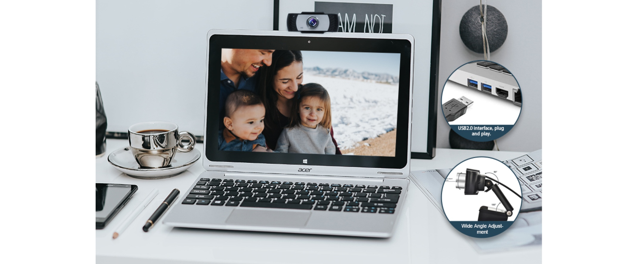 1080P webcam,plug-play USB2.0,adjustable clip,laptop desktop,video call