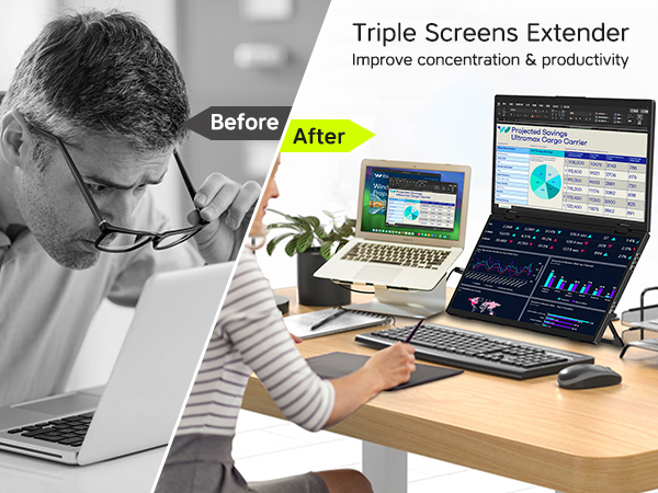 triple screen extender