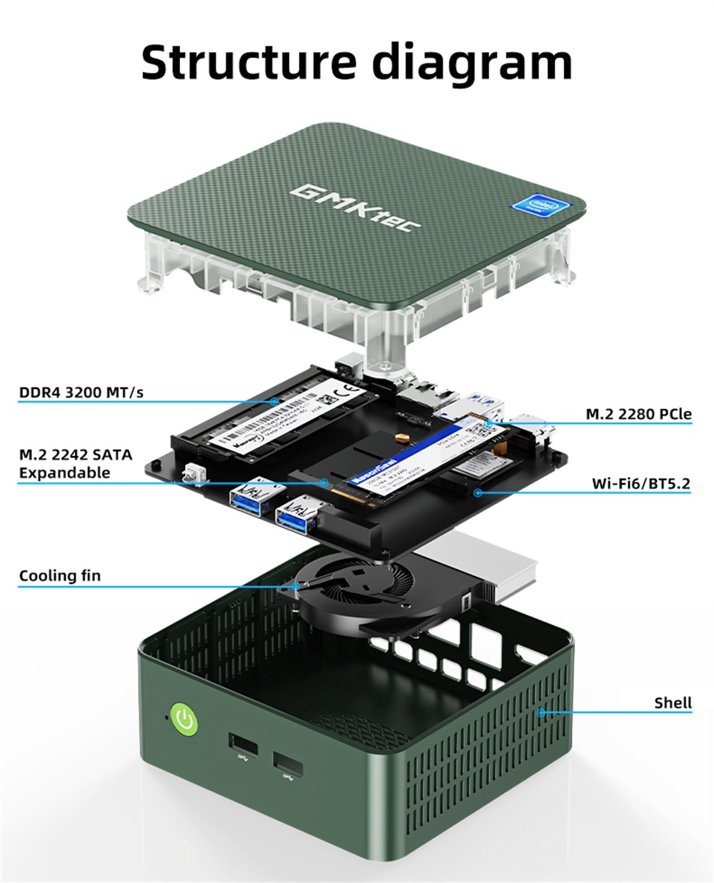 MLLSE GMKtec G3 Mini PC Alder Lake N100 Windows 11 Pro Intel 12th DDR4 ...