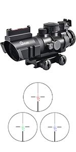 CVLIFE 4x32 Illuminated Scope with Fiber Optic Sight